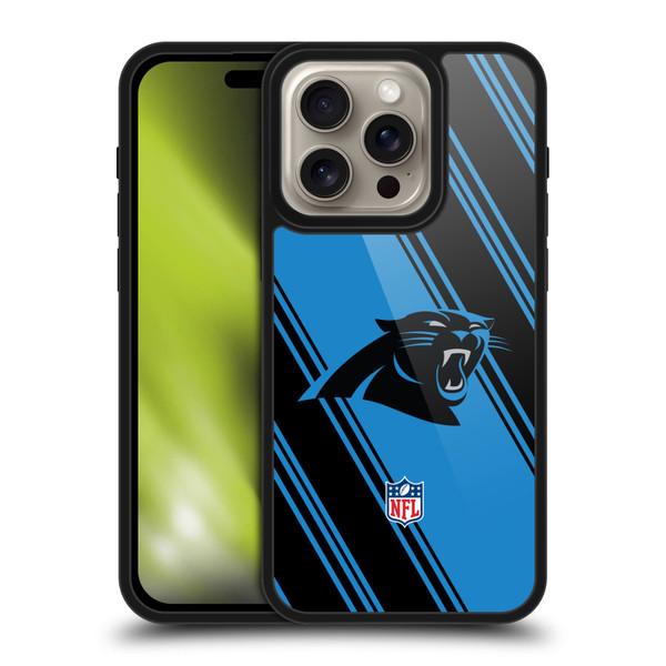 NFL Carolina Panthers Artwork Stripes Gel Armour Case For Apple iPhone 16 Pro NFL Carolina Panthers Artwork Stripes Gel Armour Case For Apple iPhone 16 Pro