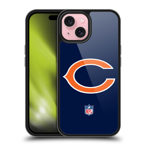 NFL Chicago Bears Logo Plain Gel Armour Case For Apple iPhone 15