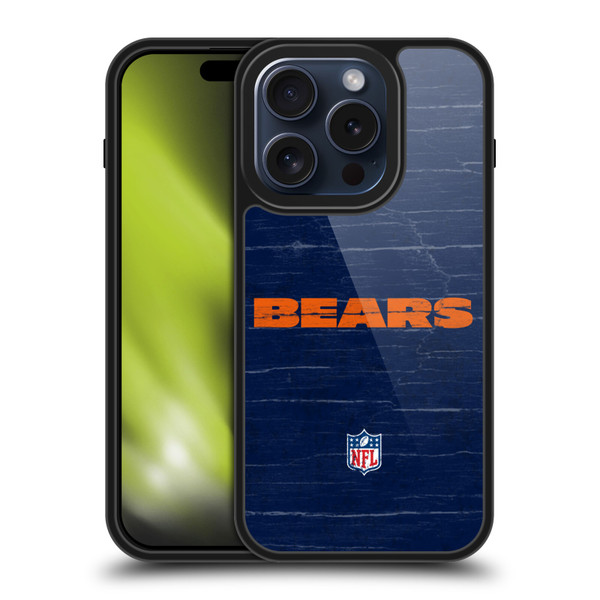 NFL Chicago Bears Logo Distressed Look Gel Armour Case For Apple iPhone 15 Pro
