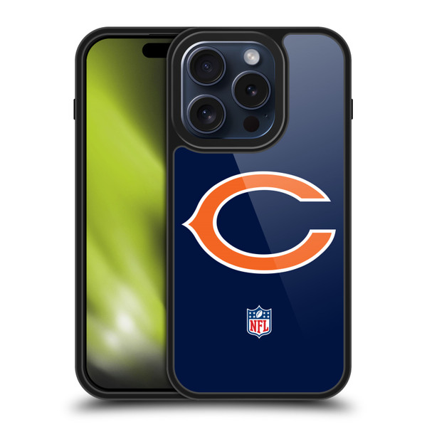 NFL Chicago Bears Logo Plain Gel Armour Case For Apple iPhone 15 Pro