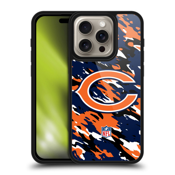 NFL Chicago Bears Logo Camou Gel Armour Case For Apple iPhone 16 Pro