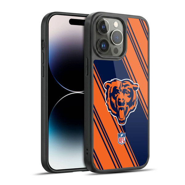 NFL Chicago Bears Artwork Stripes Gel Armour Case For Apple iPhone 14 Pro Max