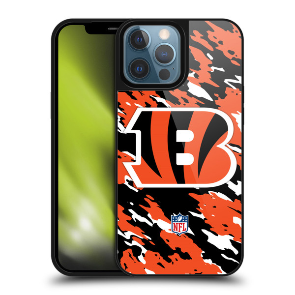 NFL Cincinnati Bengals Logo Camou Gel Armour Case For Apple iPhone 13 Pro Max