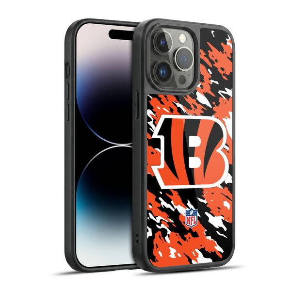 NFL Cincinnati Bengals Logo Camou Gel Armour Case For Apple iPhone 14 Pro Max
