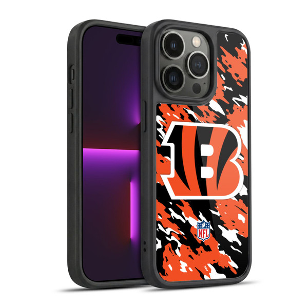 NFL Cincinnati Bengals Logo Camou Gel Armour Case For Apple iPhone 14 Pro