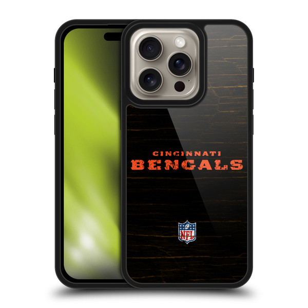 NFL Cincinnati Bengals Logo Distressed Look Gel Armour Case For Apple iPhone 16 Pro NFL Cincinnati Bengals Logo Distressed Look Gel Armour Case For Apple iPhone 16 Pro