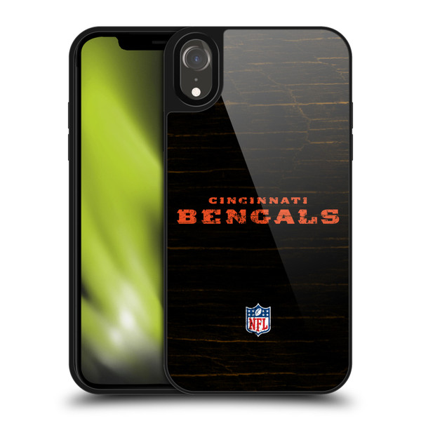 NFL Cincinnati Bengals Logo Distressed Look Gel Armour Case For Apple iPhone XR