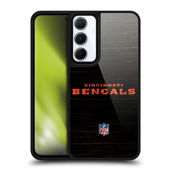 NFL Cincinnati Bengals Logo Distressed Look Gel Armour Case For Samsung Galaxy A55 5G