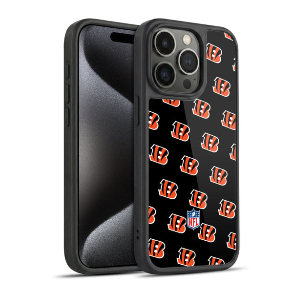 NFL Cincinnati Bengals Artwork Patterns Gel Armour Case For Apple iPhone 15 Pro