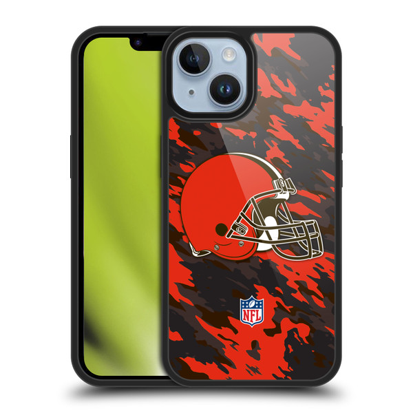 NFL Cleveland Browns Logo Camou Gel Armour Case For Apple iPhone 14