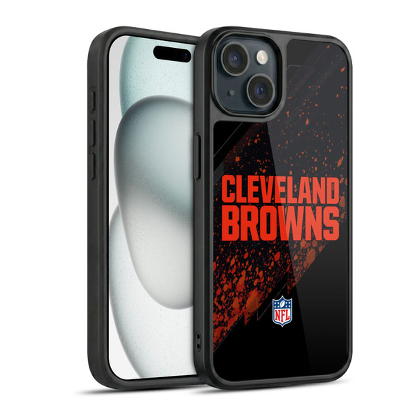 NFL Cleveland Browns Logo Blur Gel Armour Case For Apple iPhone 15