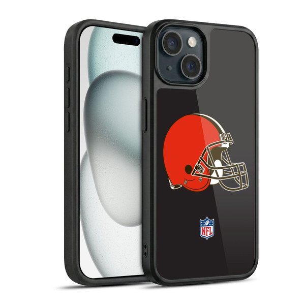 NFL Cleveland Browns Logo Plain Gel Armour Case For Apple iPhone 15