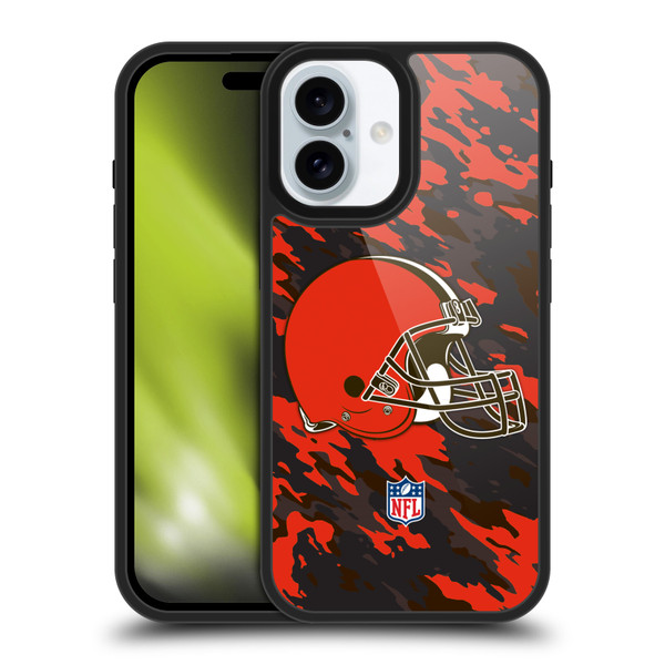 NFL Cleveland Browns Logo Camou Gel Armour Case For Apple iPhone 16