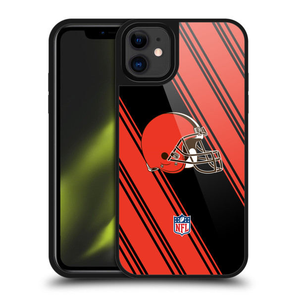 NFL Cleveland Browns Artwork Stripes Gel Armour Case For Apple iPhone 11