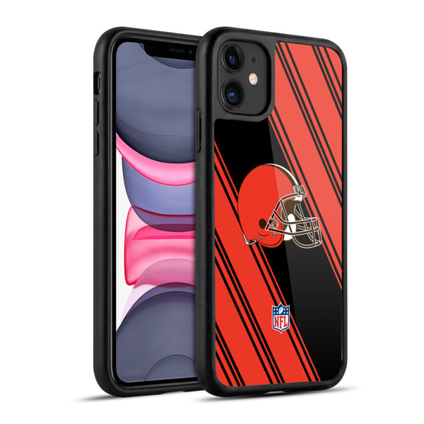 NFL Cleveland Browns Artwork Stripes Gel Armour Case For Apple iPhone 11