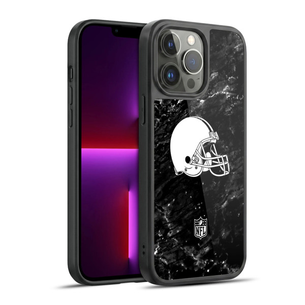 NFL Cleveland Browns Artwork Marble Gel Armour Case For Apple iPhone 13 Pro Max