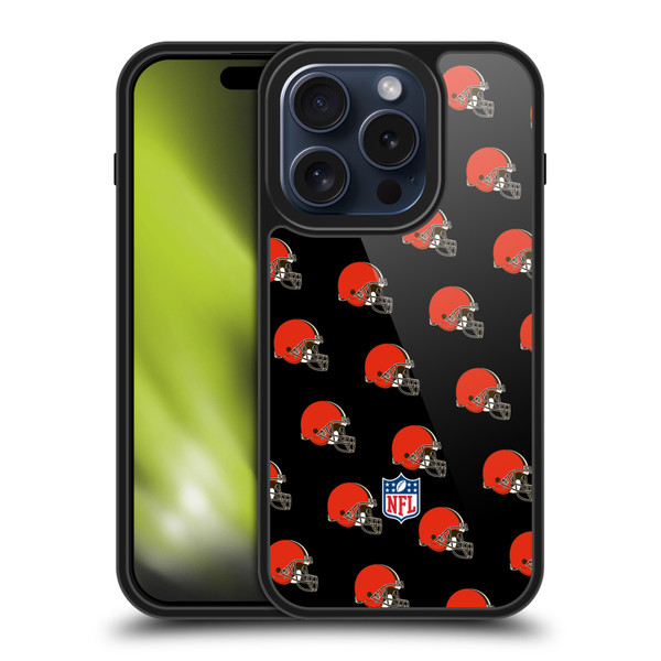 NFL Cleveland Browns Artwork Patterns Gel Armour Case For Apple iPhone 15 Pro