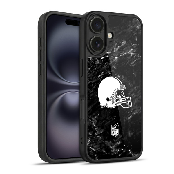 NFL Cleveland Browns Artwork Marble Gel Armour Case For Apple iPhone 16
