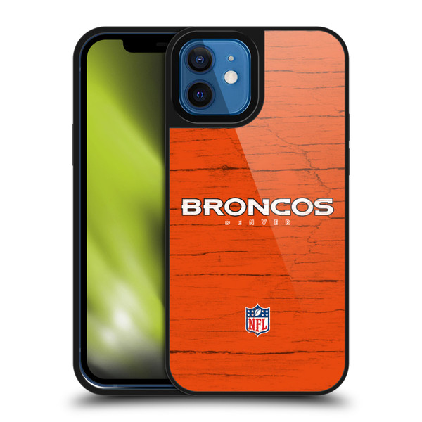 NFL Denver Broncos Logo Distressed Look Gel Armour Case For Apple iPhone 12 / iPhone 12 Pro