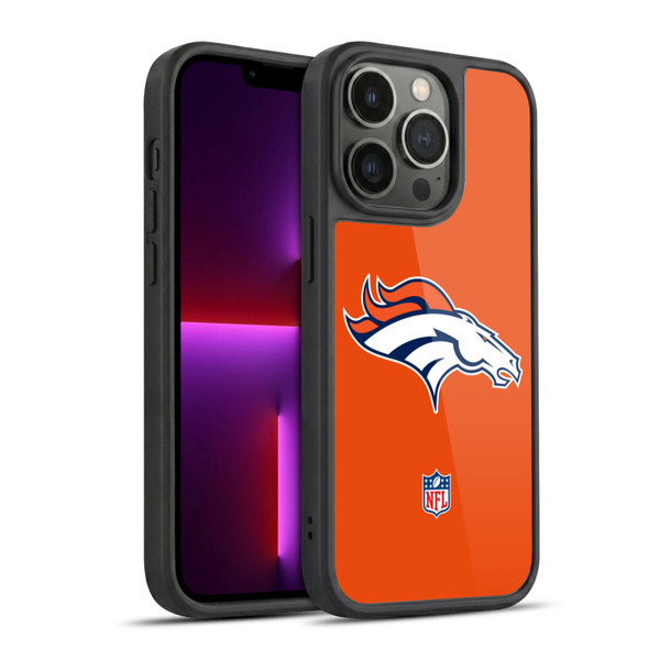 NFL Denver Broncos Logo Plain Gel Armour Case For Apple iPhone 13 Pro