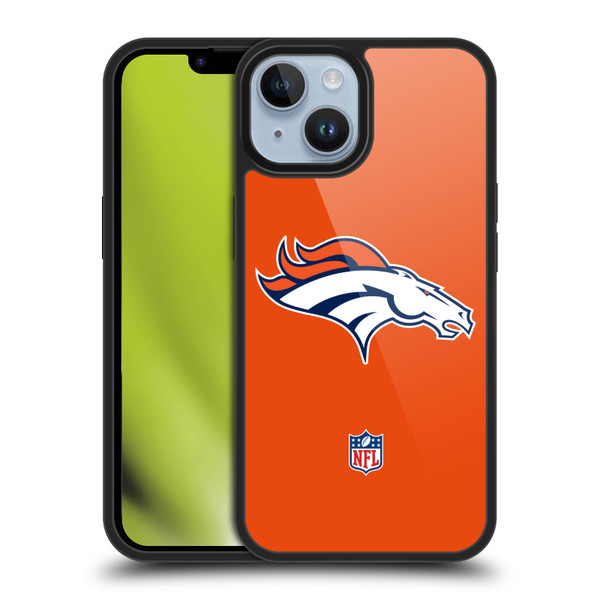 NFL Denver Broncos Logo Plain Gel Armour Case For Apple iPhone 14