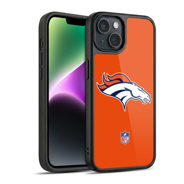 NFL Denver Broncos Logo Plain Gel Armour Case For Apple iPhone 14