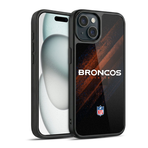 NFL Denver Broncos Logo Blur Gel Armour Case For Apple iPhone 15