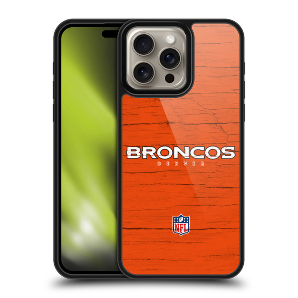 NFL Denver Broncos Logo Distressed Look Gel Armour Case For Apple iPhone 16 Pro Max