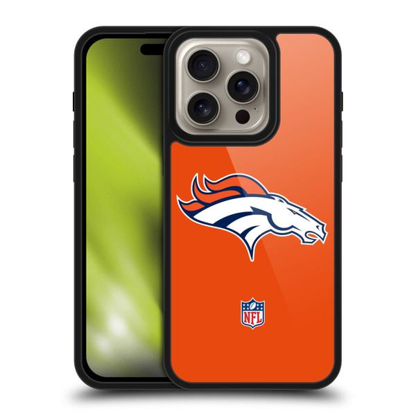 NFL Denver Broncos Logo Plain Gel Armour Case For Apple iPhone 16 Pro