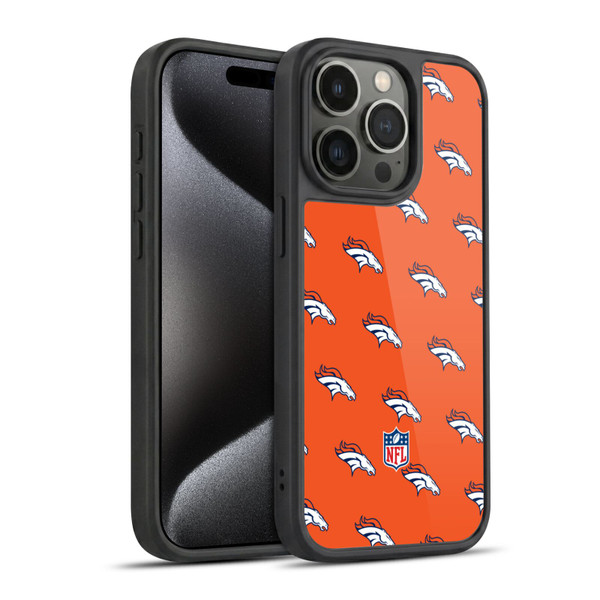 NFL Denver Broncos Artwork Patterns Gel Armour Case For Apple iPhone 15 Pro
