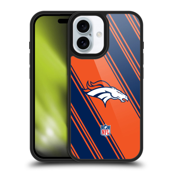 NFL Denver Broncos Artwork Stripes Gel Armour Case For Apple iPhone 16