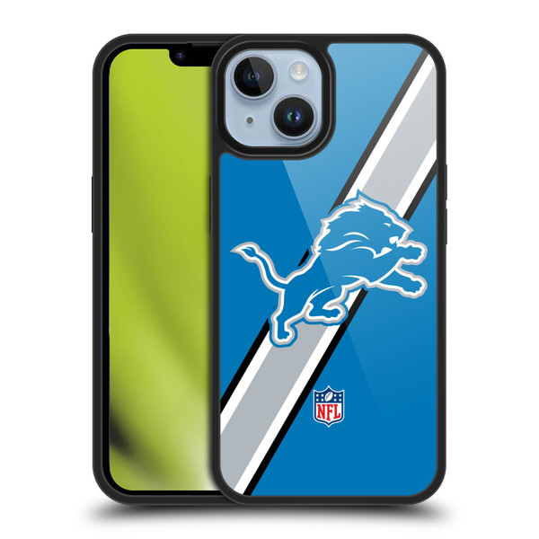 NFL Detroit Lions Logo Stripes Gel Armour Case For Apple iPhone 14