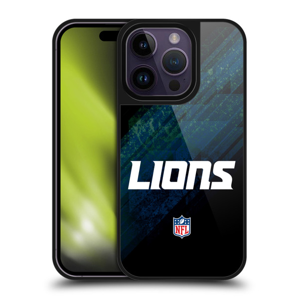 NFL Detroit Lions Logo Blur Gel Armour Case For Apple iPhone 14 Pro