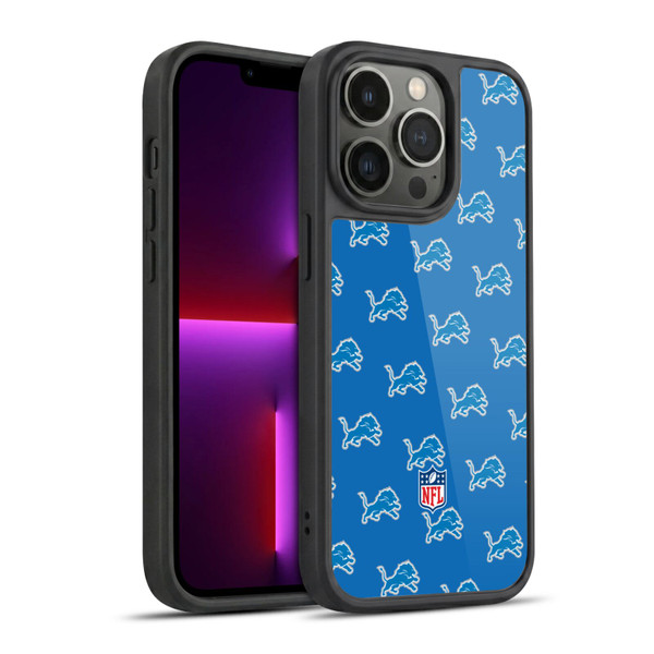 NFL Detroit Lions Artwork Patterns Gel Armour Case For Apple iPhone 13 Pro