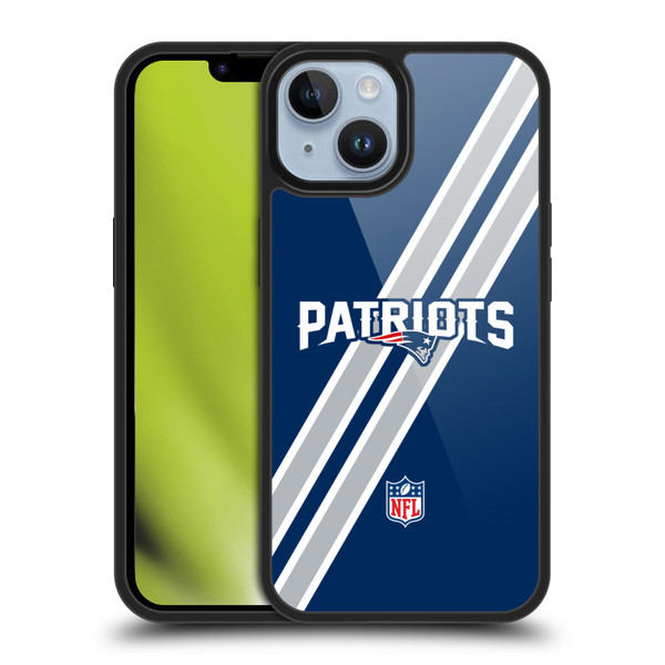 NFL New England Patriots Logo Stripes Gel Armour Case For Apple iPhone 14 NFL New England Patriots Logo Stripes Gel Armour Case For Apple iPhone 14