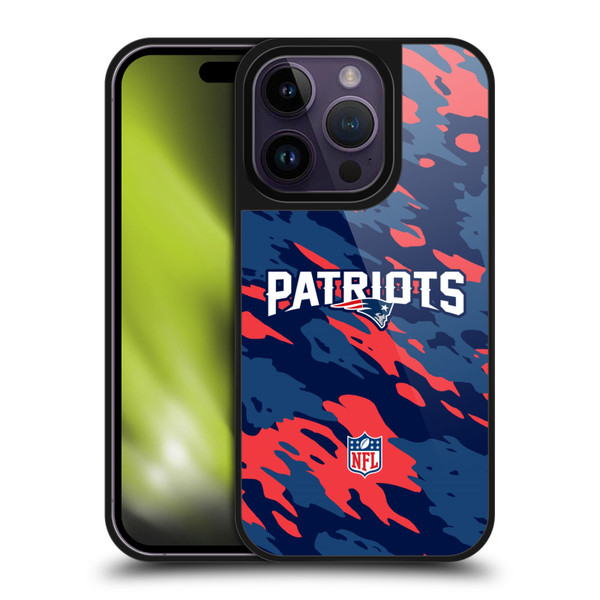 NFL New England Patriots Logo Camou Gel Armour Case For Apple iPhone 14 Pro