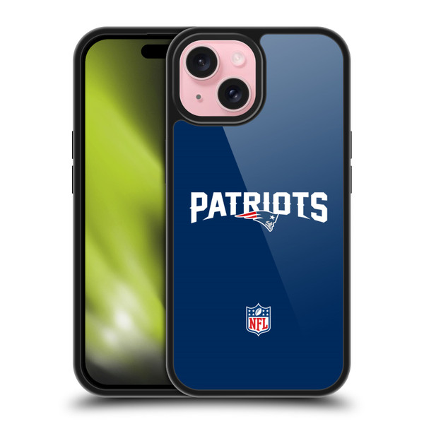 NFL New England Patriots Logo Plain Gel Armour Case For Apple iPhone 15