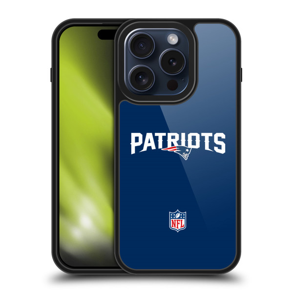 NFL New England Patriots Logo Plain Gel Armour Case For Apple iPhone 15 Pro