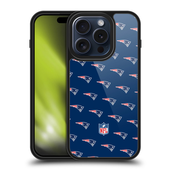 NFL New England Patriots Artwork Patterns Gel Armour Case For Apple iPhone 15 Pro