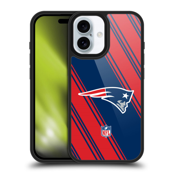 NFL New England Patriots Artwork Stripes Gel Armour Case For Apple iPhone 16