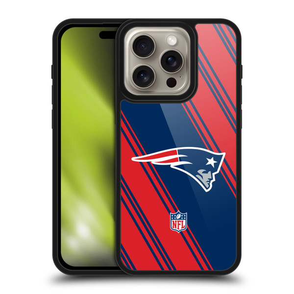 NFL New England Patriots Artwork Stripes Gel Armour Case For Apple iPhone 16 Pro