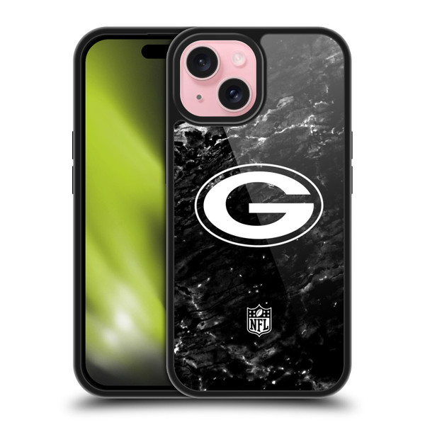 NFL Green Bay Packers Artwork Marble Gel Armour Case For Apple iPhone 15
