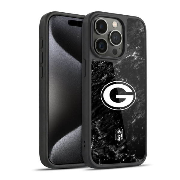 NFL Green Bay Packers Artwork Marble Gel Armour Case For Apple iPhone 15 Pro