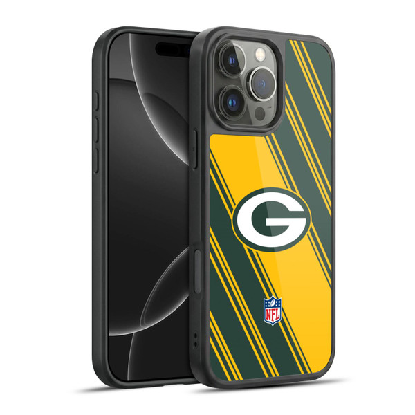 NFL Green Bay Packers Artwork Stripes Gel Armour Case For Apple iPhone 16 Pro Max