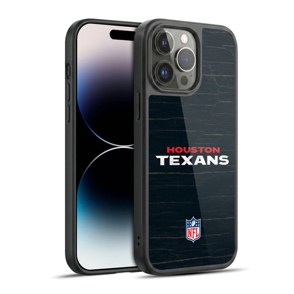 NFL Houston Texans Logo Distressed Look Gel Armour Case For Apple iPhone 14 Pro Max