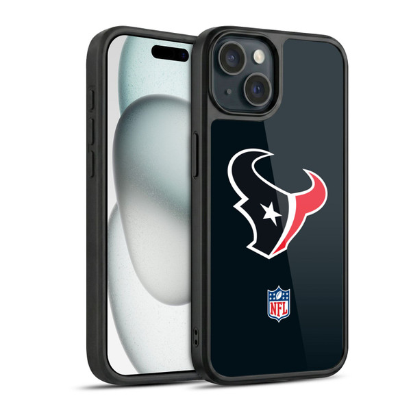 NFL Houston Texans Logo Plain Gel Armour Case For Apple iPhone 15
