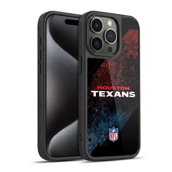 NFL Houston Texans Logo Blur Gel Armour Case For Apple iPhone 15 Pro