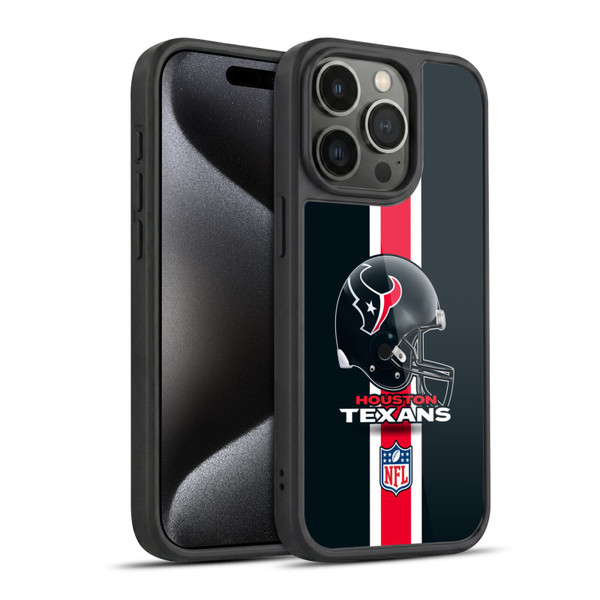NFL Houston Texans Logo Helmet Gel Armour Case For Apple iPhone 15 Pro