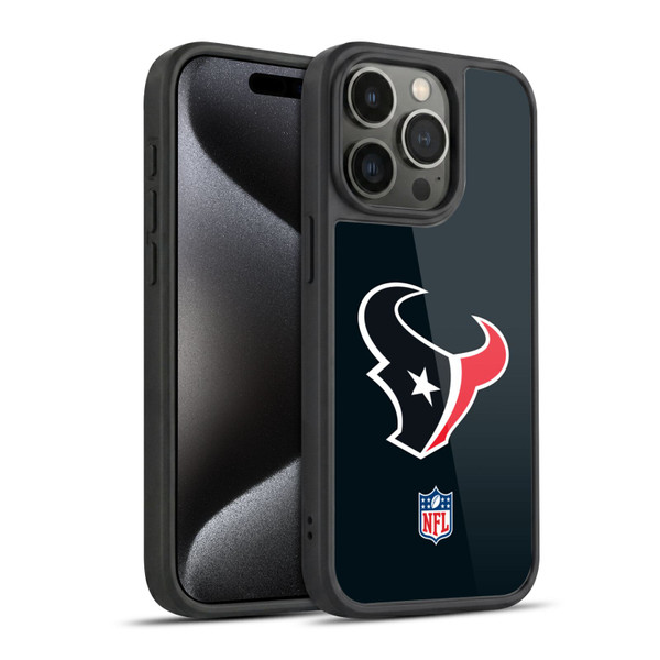 NFL Houston Texans Logo Plain Gel Armour Case For Apple iPhone 15 Pro