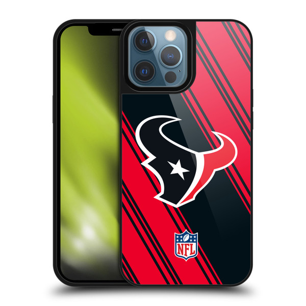 NFL Houston Texans Artwork Stripes Gel Armour Case For Apple iPhone 13 Pro Max